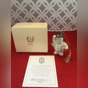 Vintage 1998 Lenox Annual Snowman Ornament